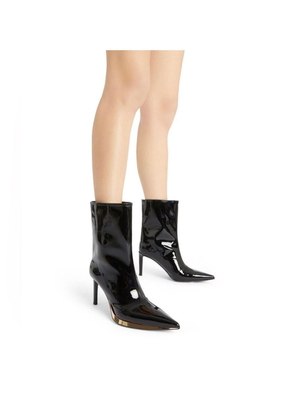 Giuseppe Zanotti Pointed Toe Patent High Heel Ankle Booties - NWT